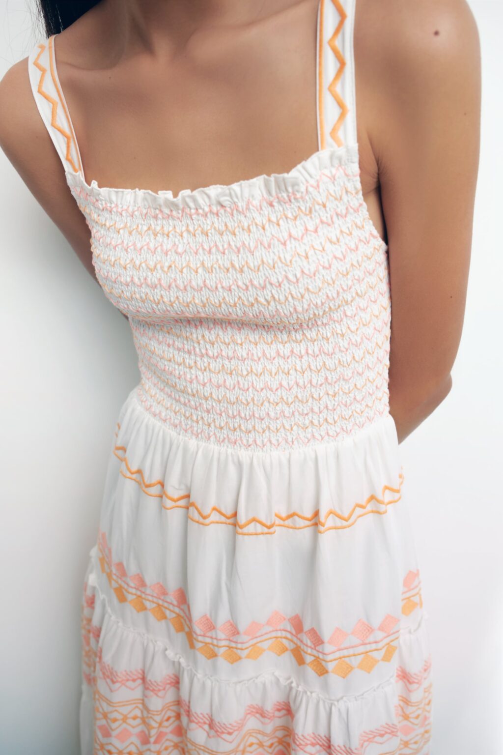 Spring Sweet Fresh Strap High Waist A- line Printed Dress for Women - Image 3