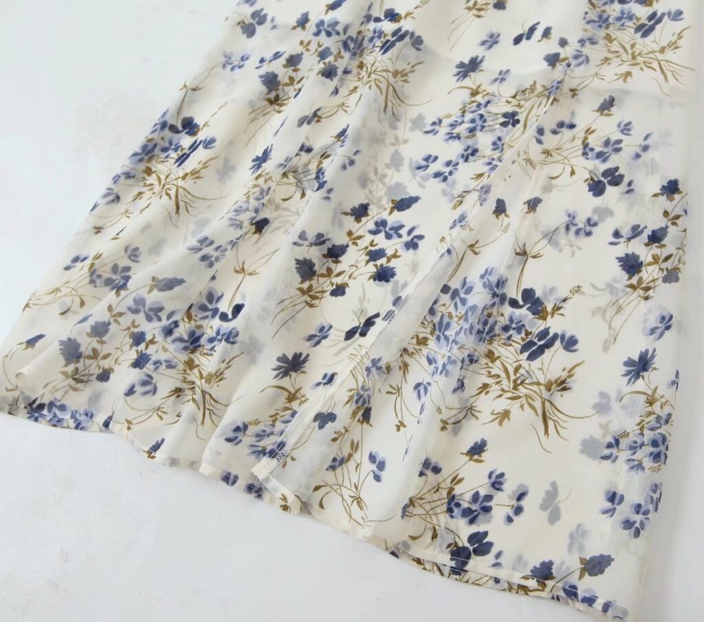 French Summer Women Strap Floral Dress High Waist Slimming Mid-Length - Image 4