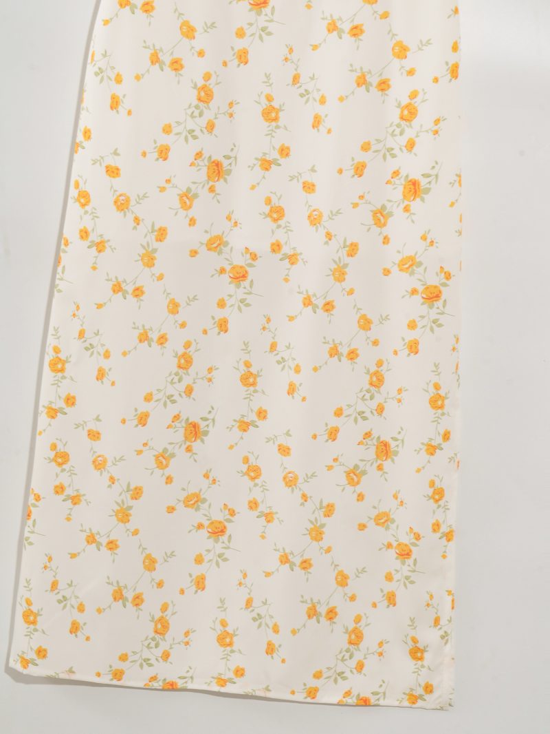 Summer Wind Women Floral Print Short Sleeve Long Pattern Dress - Image 3