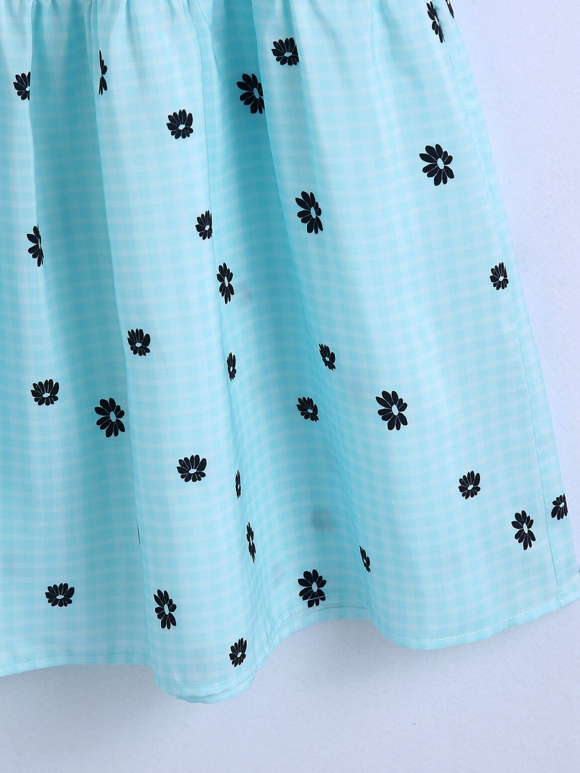 Women Clothing Stretch Chest-Wrapped Printed Blue Strap Dress Spring - Image 5