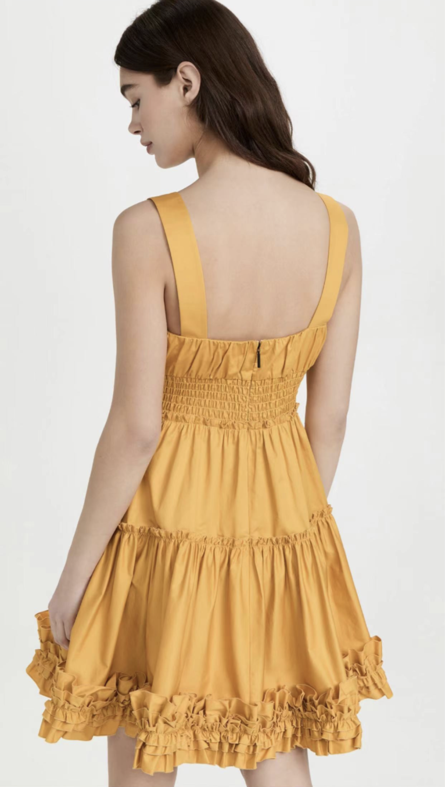Spring Women Elastic Waist-Tightening Cami Dress - Image 2