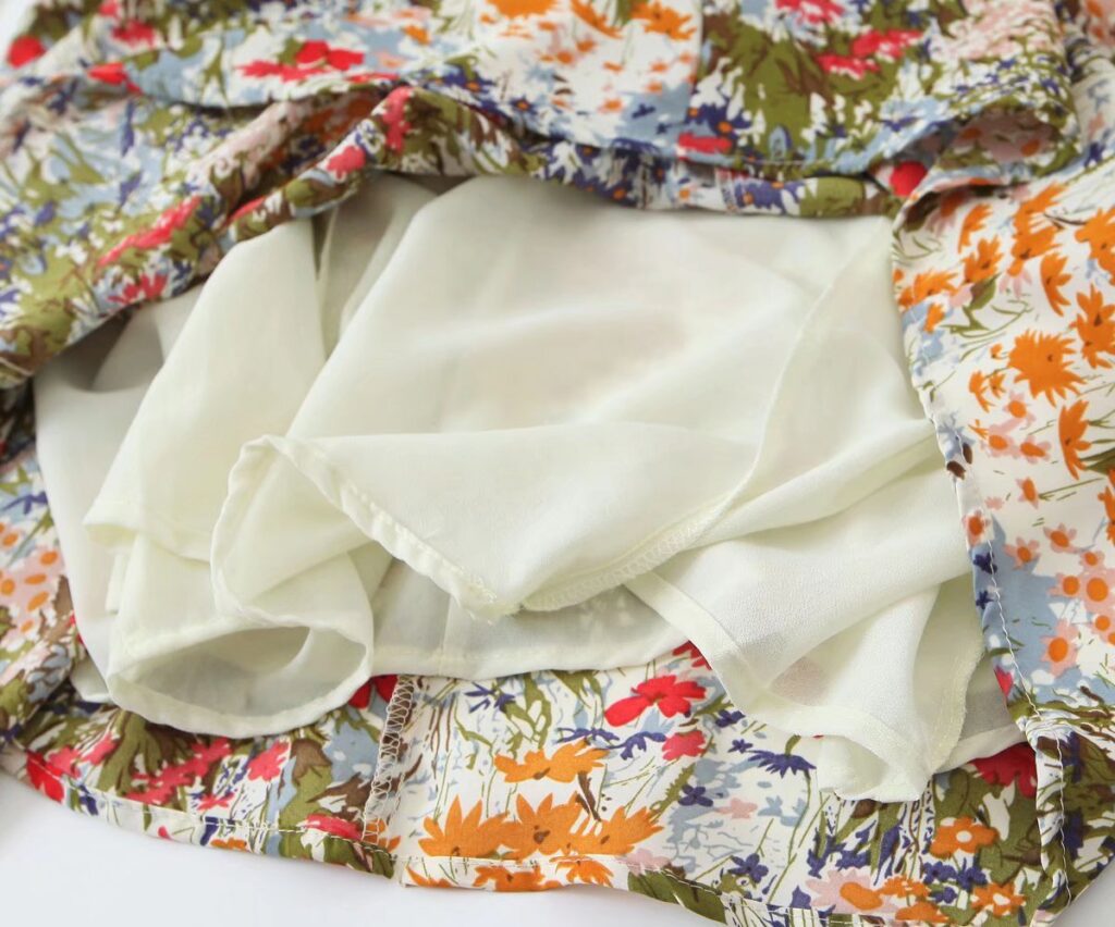 Ruffled Small Floral Print Slim Fit Slimming Suspenders Strap Dress Summer Women Clothing - Image 2