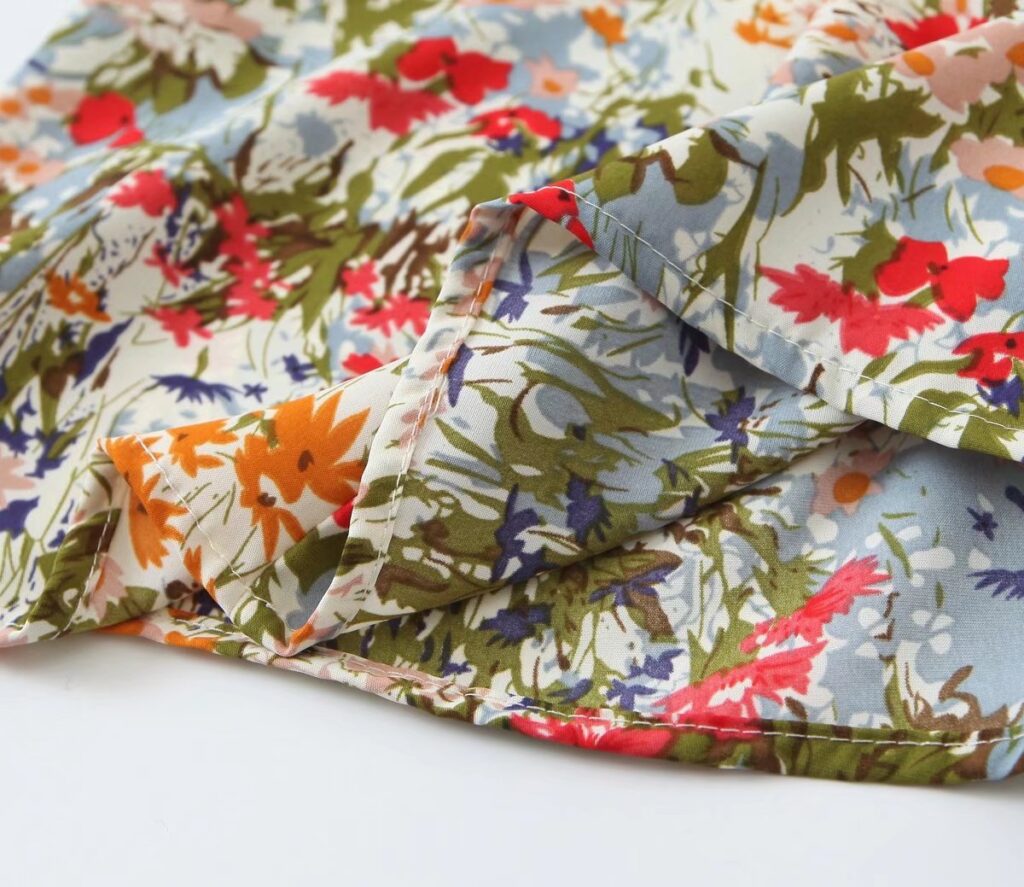 Ruffled Small Floral Print Slim Fit Slimming Suspenders Strap Dress Summer Women Clothing - Image 3