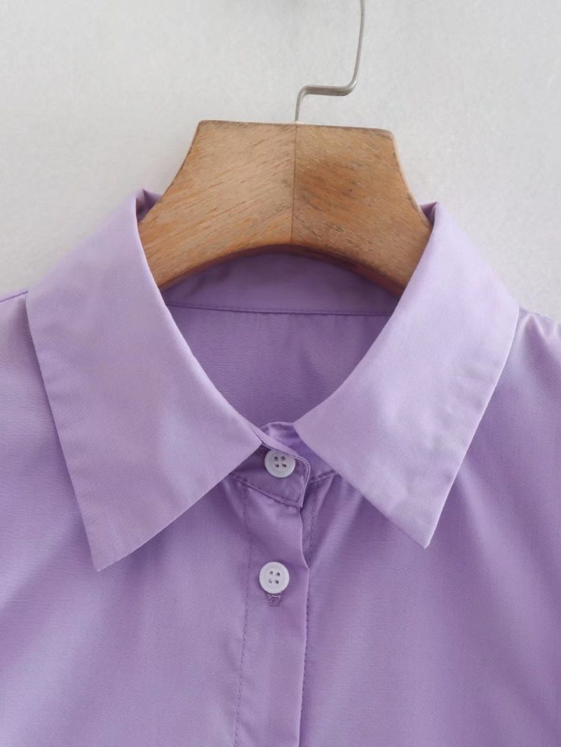 Summer Women Clothing Trendy Color Loose Cardigan Shirt Chic - Image 3