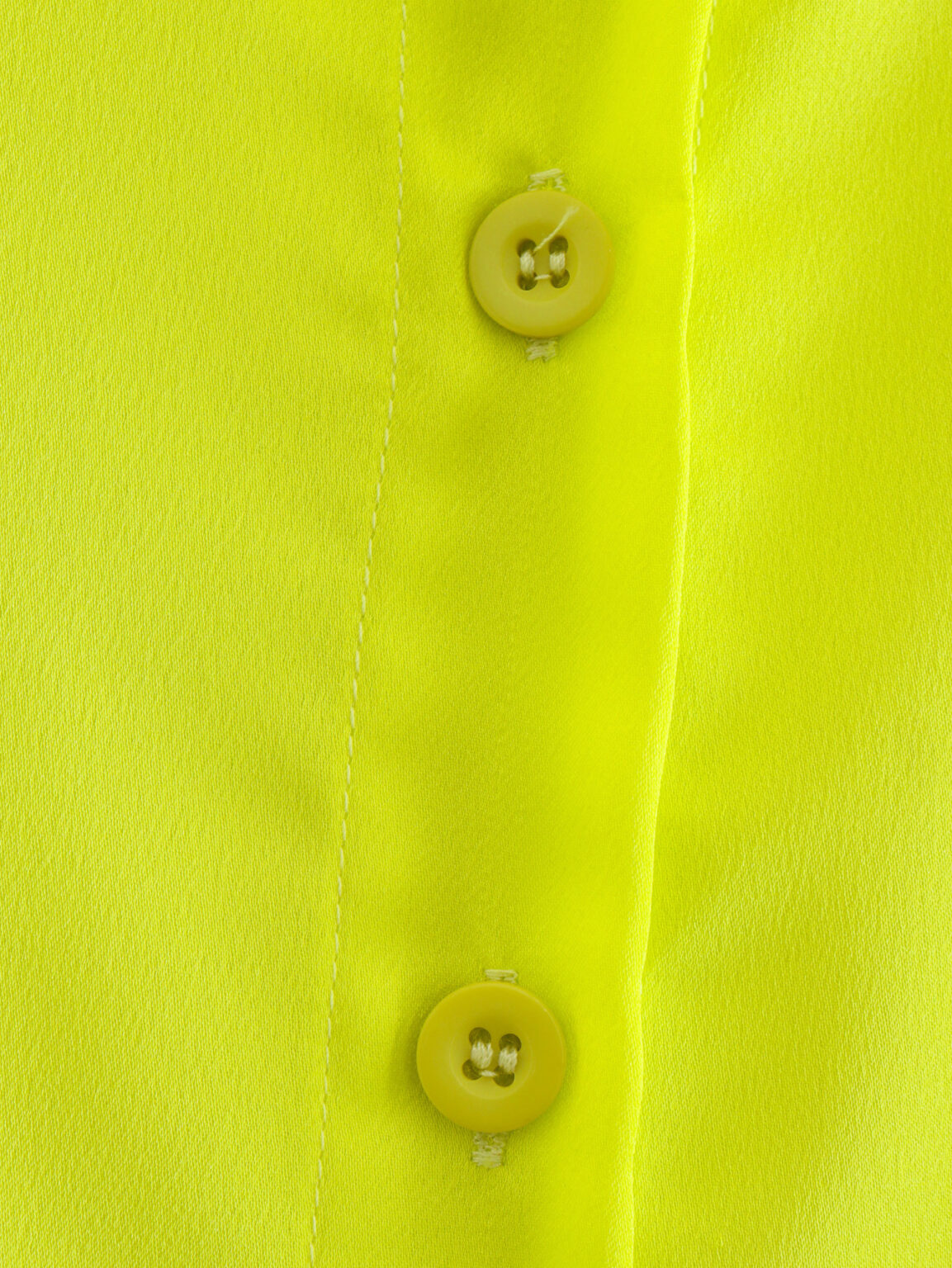 Spring Women Bright Yellow Satin Texture Shirt Top - Image 7