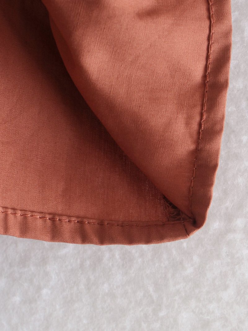 Spring Summer Brick Red One-Shoulder Top Ruffled Tied Short Shirt - Image 8