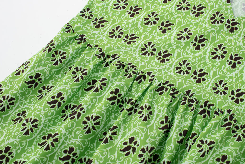 Women Printed Layered Stitching Midi  Dress - Image 7