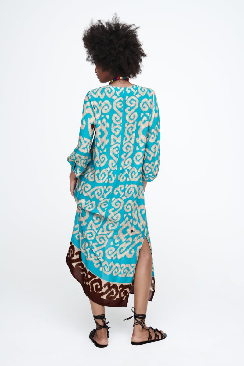 Amoi Women Printed Long Shirt Midi Dress - Image 2