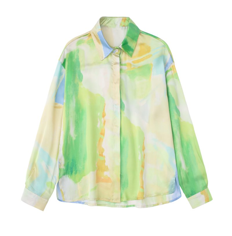 Amoi Women Long-Sleeved Tie-Dye Printed Shirt - Image 2