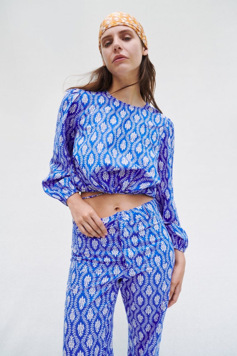 Summer Women Clothing Floral Print Short Pullover Shirt Top - Image 2