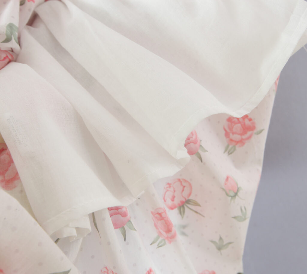 Large Swing  Spring Rose Small Dots Dress - Image 4