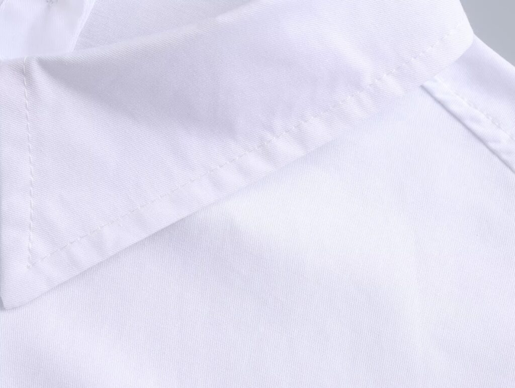 Summer Cotton Solid Color Loose-Fitting Women Shirt Front Rear Collared Poplin Long Sleeve Shirt for Women - Image 4
