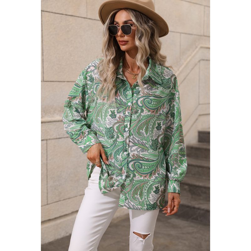 Casual Stand Collar Women Shirt Loose Autumn Clothes Color - Image 2