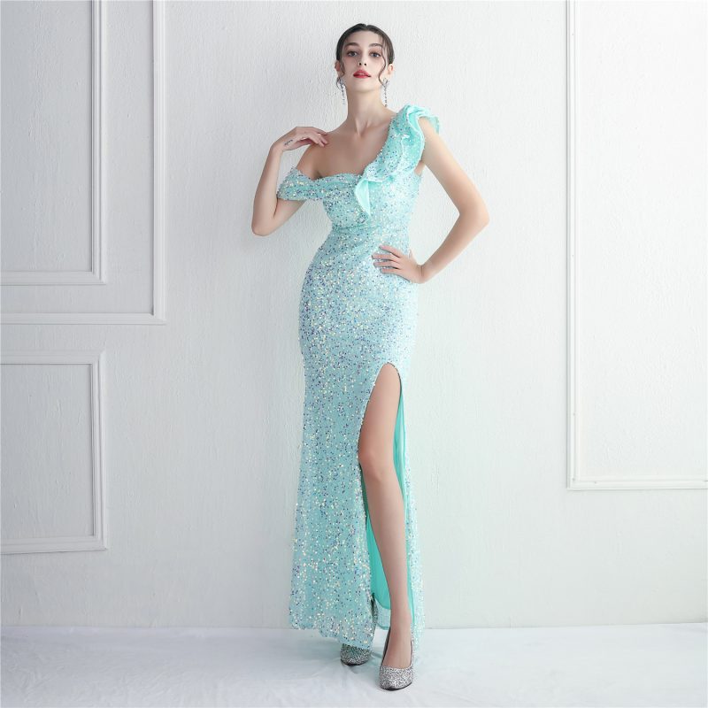 Imitation Handmade Sequin Craft Appreciation Dinner Slim Fit Fishtail  Wedding Car Model Exhibition Ladies Cocktail - Image 3