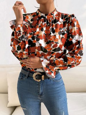 Printing Top Spring Summer Bohemian Casual Vacation Shirt Women Wear