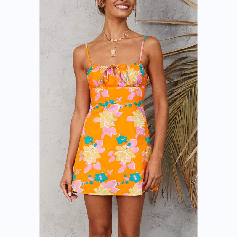 Summer Sexy Personalized Floral Printing Slip Dress - Image 3