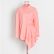 Personality Chic Shirt Fall Lapels Long Sleeve Loose-Fitting Shirt Asymmetric Hem Ruffle Top Women Clothing