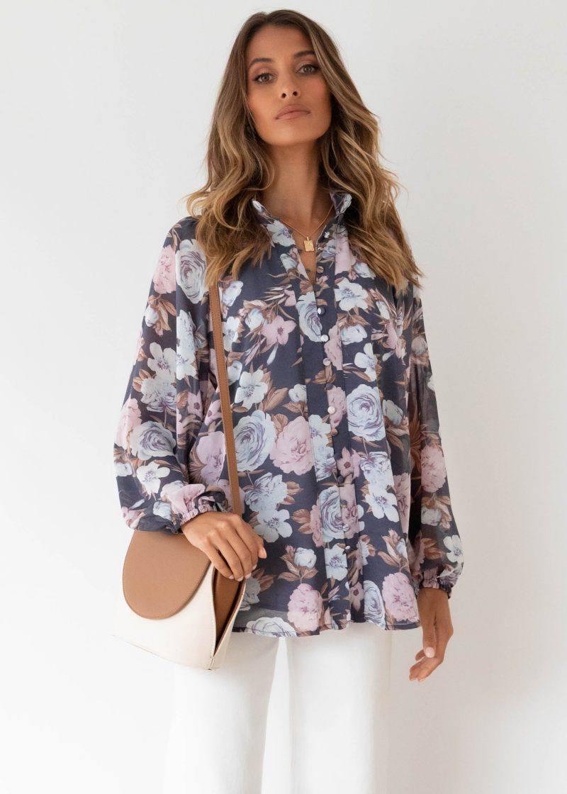 Autumn Winter Printed Button Shirt - Image 3