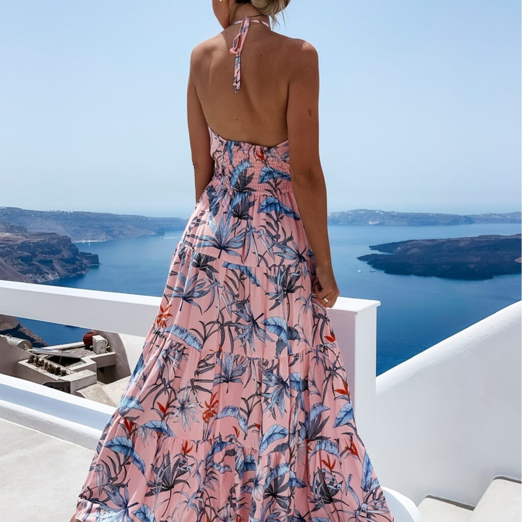 Elegant Sexy Sleeveless Print Dress Women Bohemian Maxi Estampado Floral Vestidos - Image 3