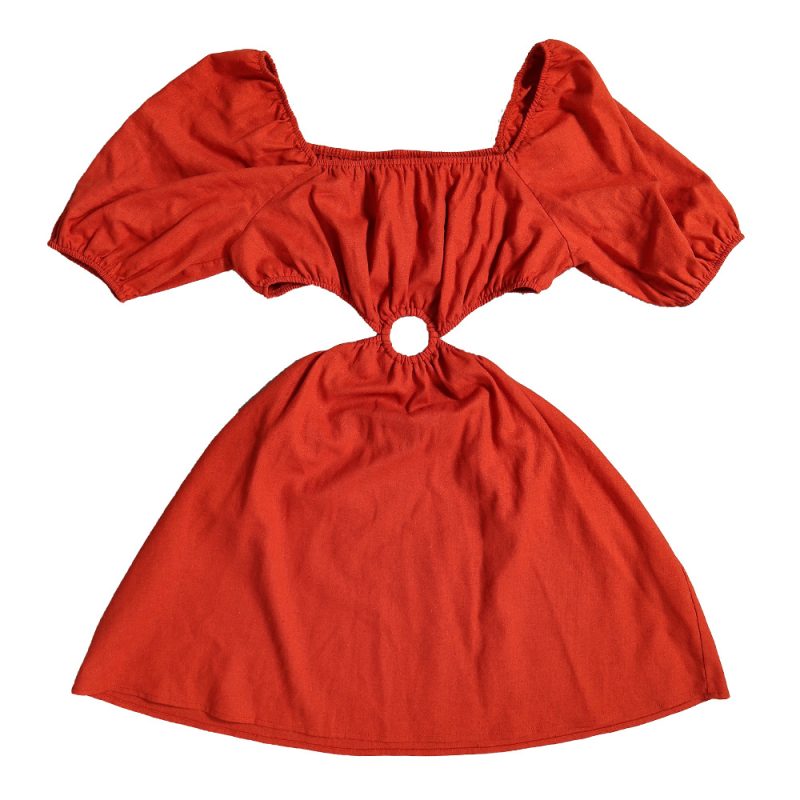 Dress Summer Solid Color Cropped Outfit Short  Sexy Bandeau Dress for Women - Image 5