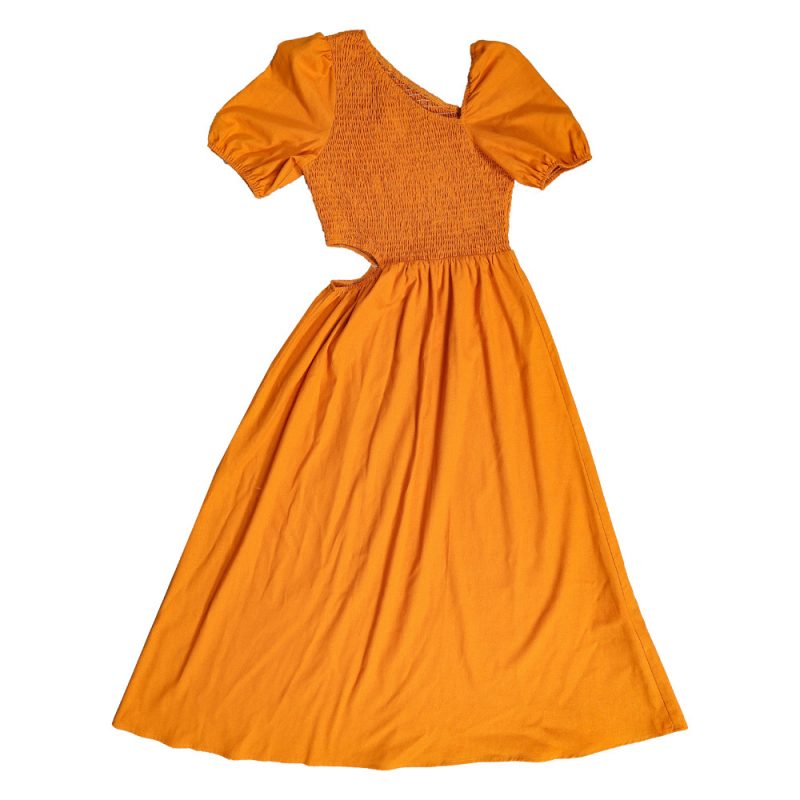 Women Popular Wrapped Chest Solid Color Dress  Summer Slim-Fit Jumpsuit Maxi Dress - Image 4