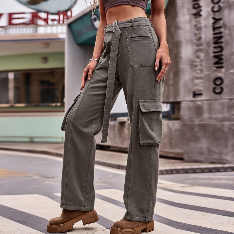 Women Clothing Hip Hop Denim Overalls Casual Trousers - Image 2
