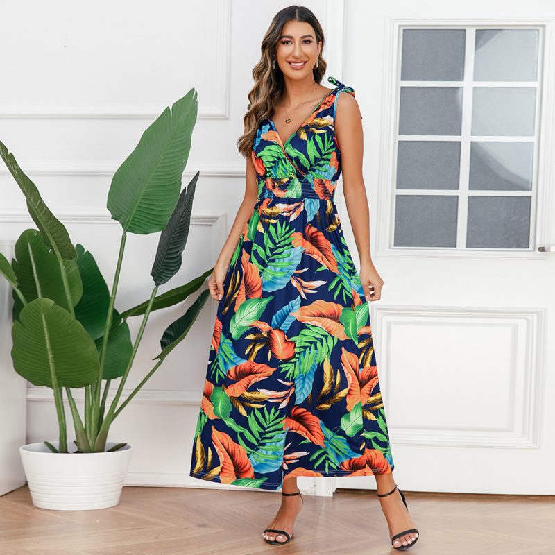 Hawaiian Beach Dress Summer Printed Dress Women Dress