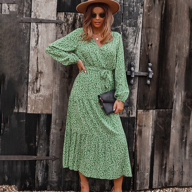 Women Wear Long Sleeve Dress Elegant Large Swing - Image 3