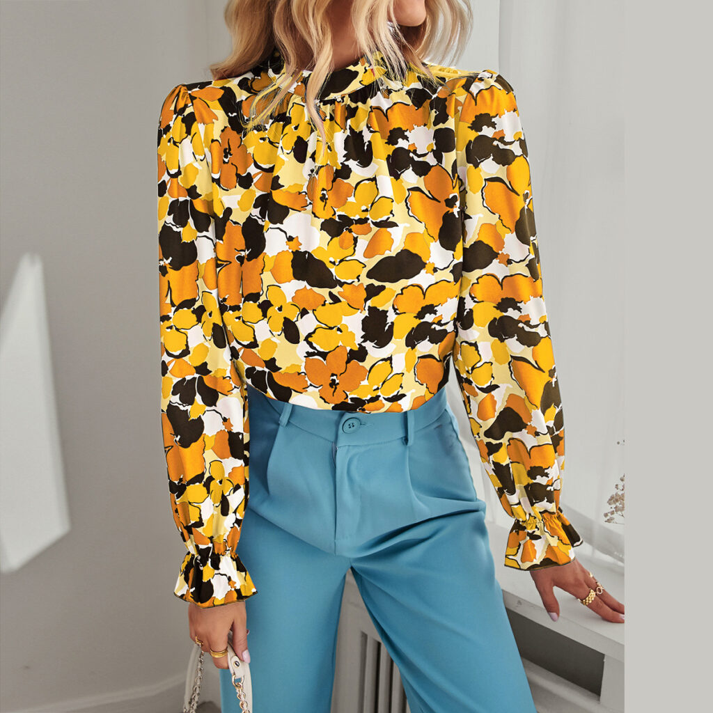 Printing Top Spring Summer Bohemian Casual Vacation Shirt Women Wear - Image 3