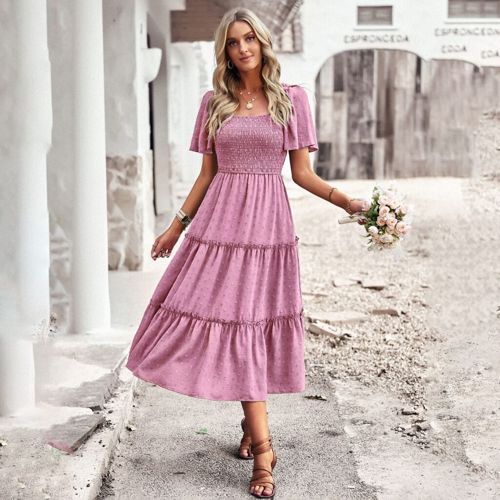 Waist Slimming Elegant Dress Station Spring Summer Bohemian Women - Image 2