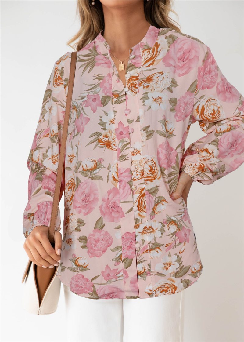 Autumn Winter Printed Button Shirt - Image 2