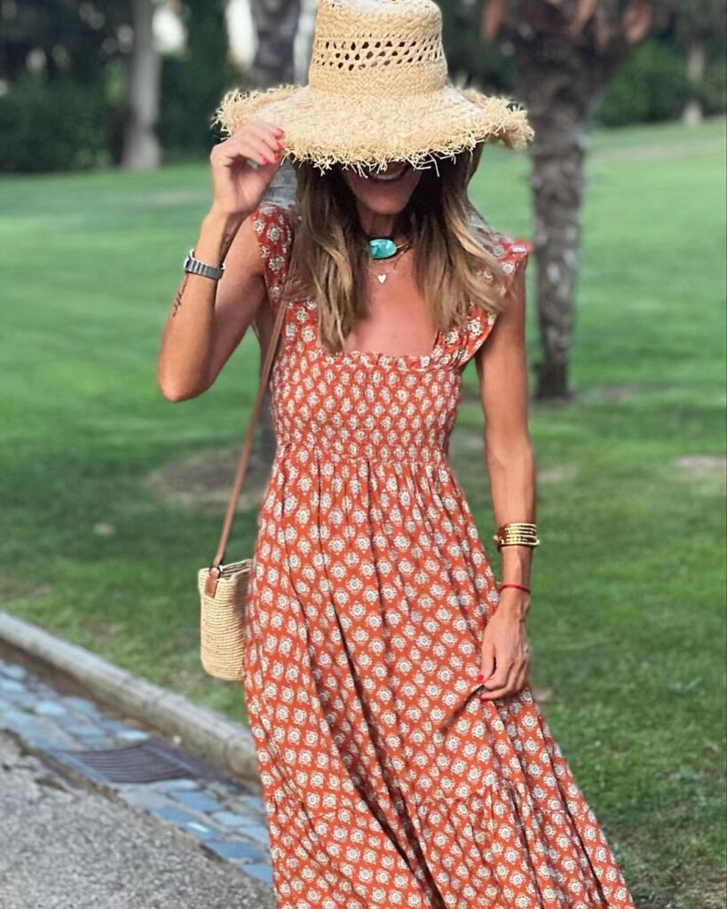 Summer Casual Bohemian Vacation Sleeveless Strap Long Patchwork Dress - Image 3