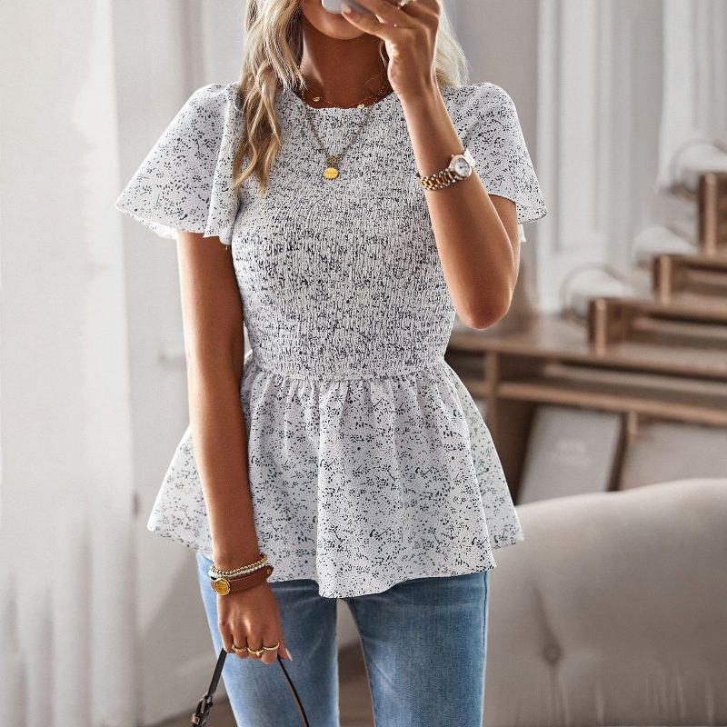 Waist Tight Long Shirt Spring Summer Casual Women Clothing - Image 3