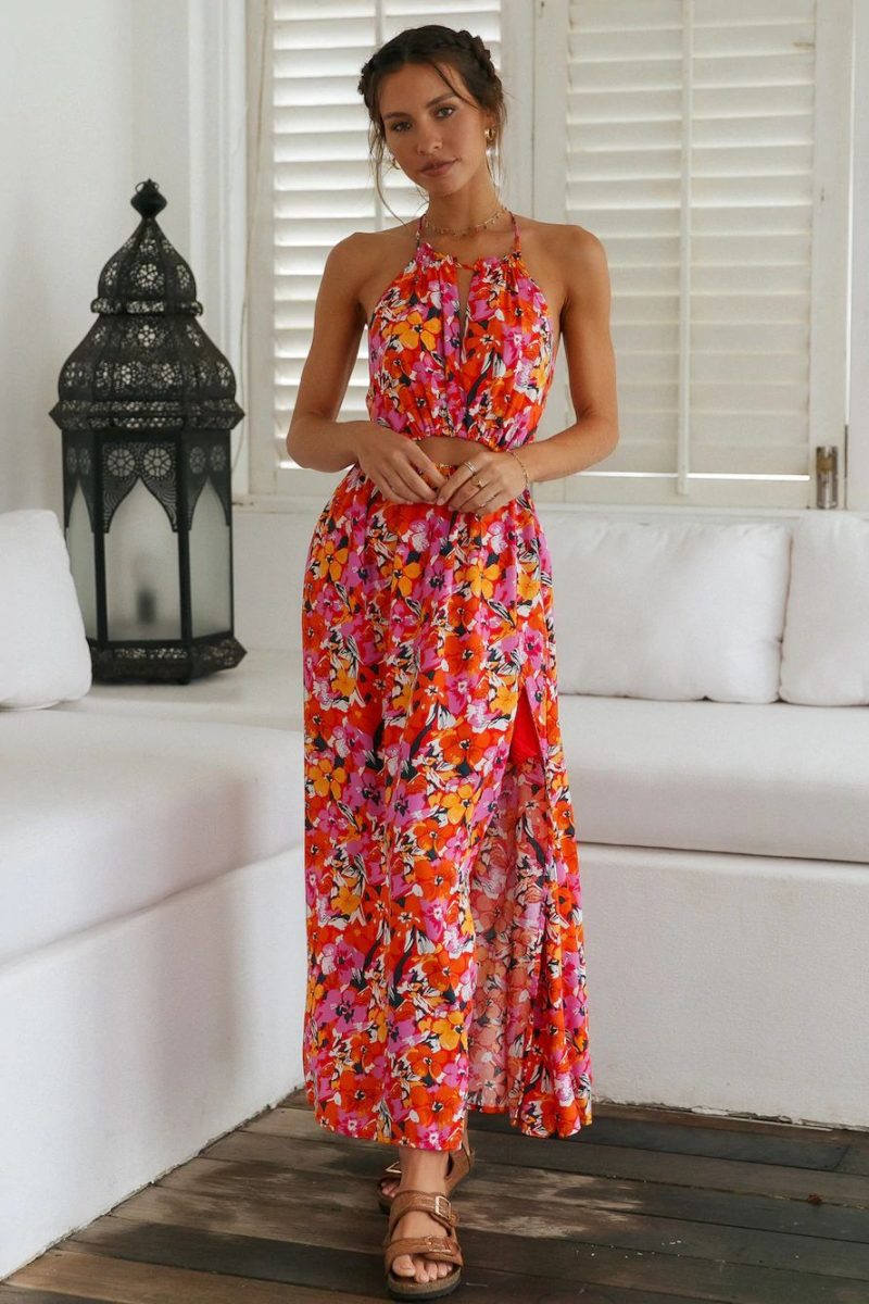 Summer New Elegant Beach Halter Sexy Dress - Image 2