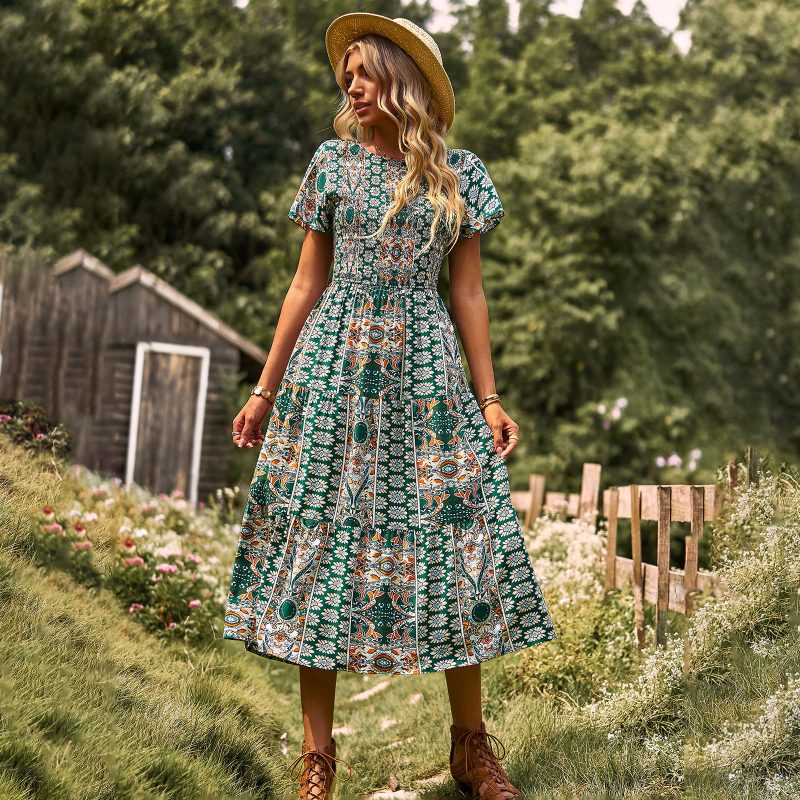 Large Swing Dress Spring Summer Waist Slimming Slimming Dress Women