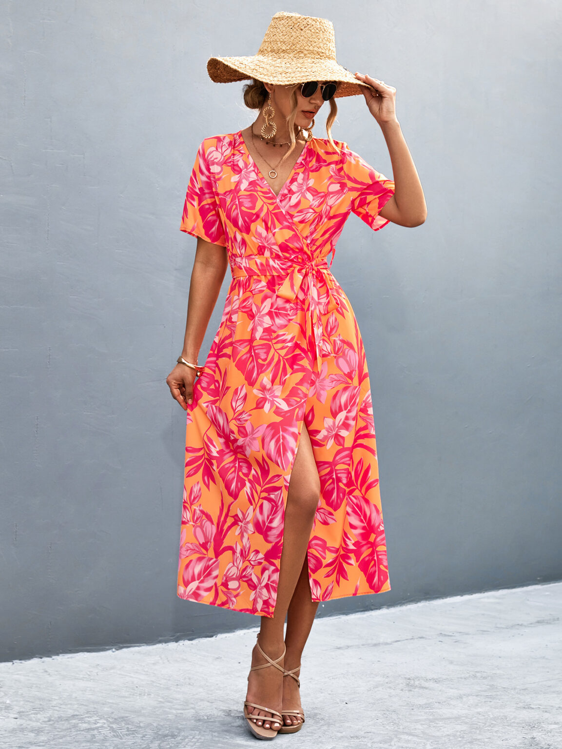 Women Clothing Cross Print Dress - Image 3