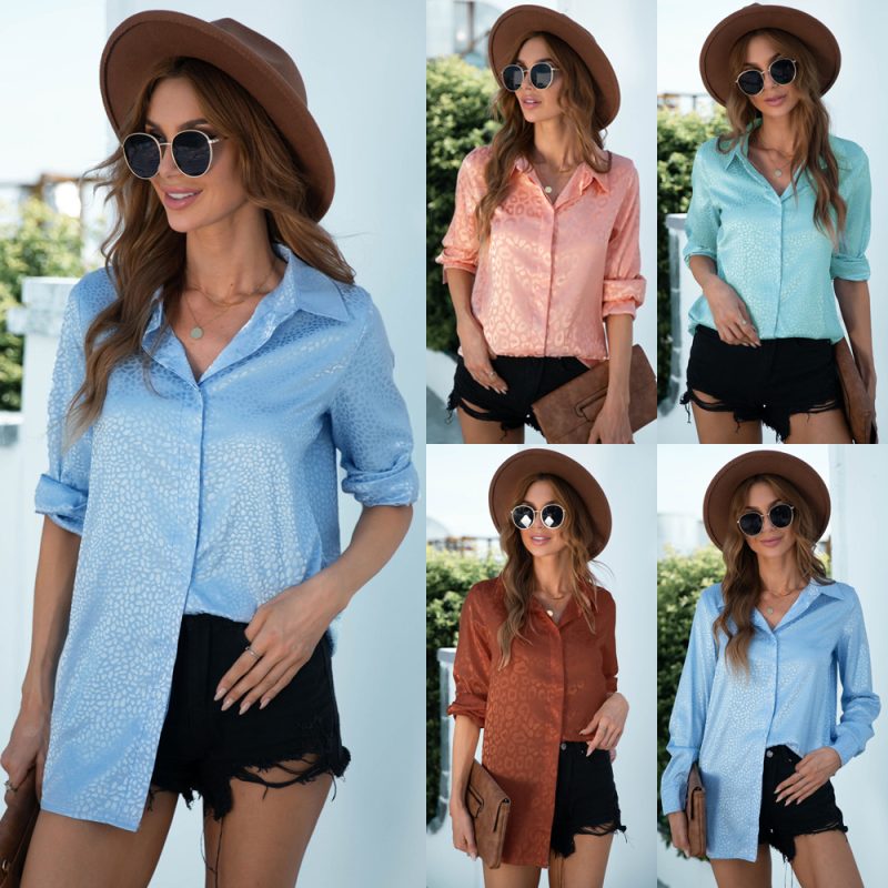 Autumn Winter  Leopard-Print Long-Sleeved Shirt - Image 2