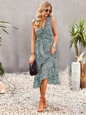 Elegant Casual Vacation Vest Dress Spring Summer Sexy Women Clothing