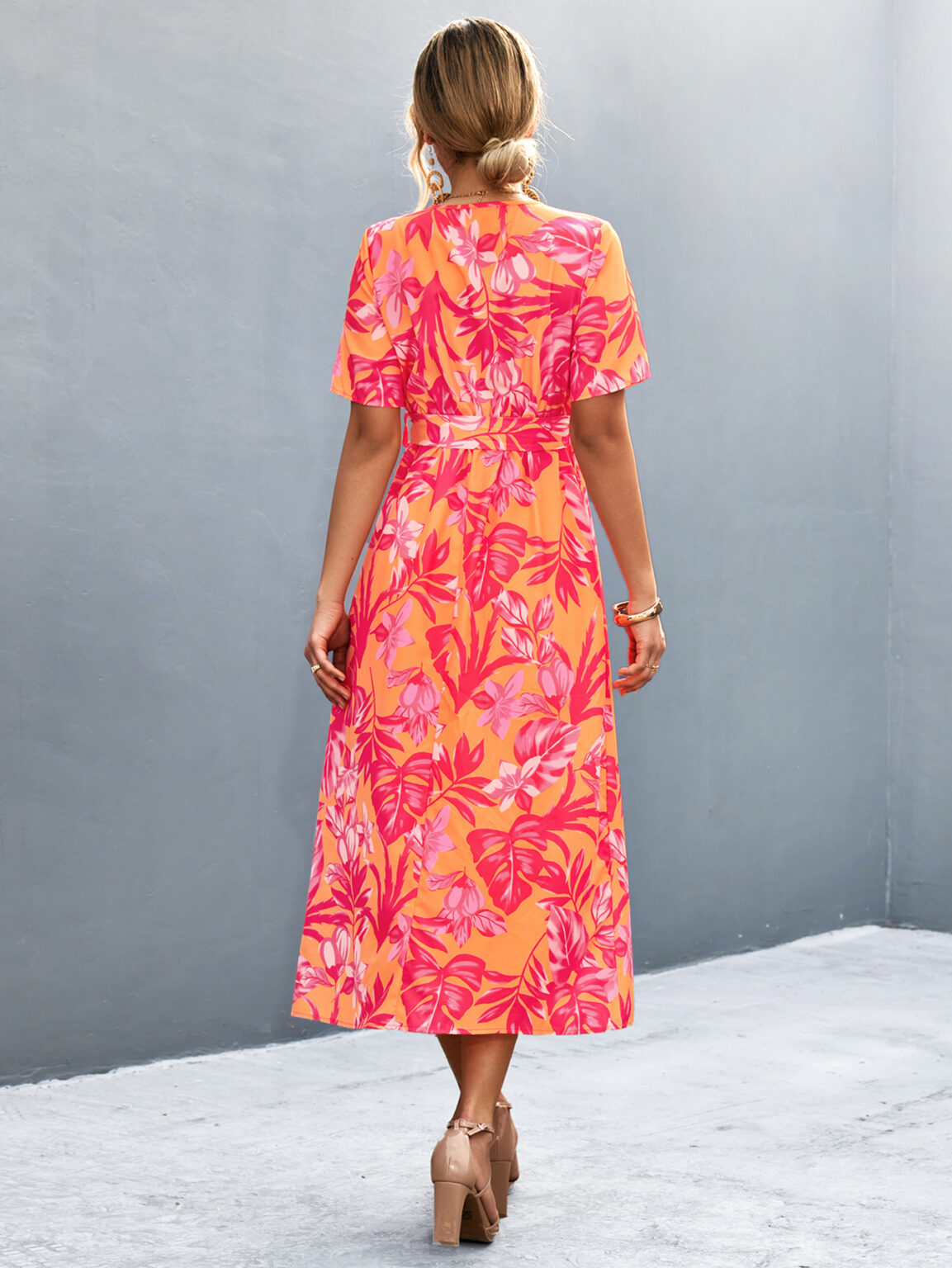 Women Clothing Cross Print Dress - Image 4