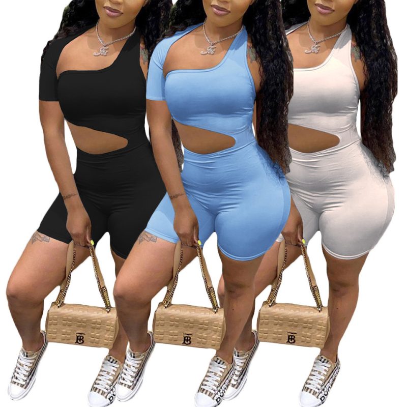 Jumpsuit Sexy Cutout Sports Slim Fitting Jumpsuit - Image 3