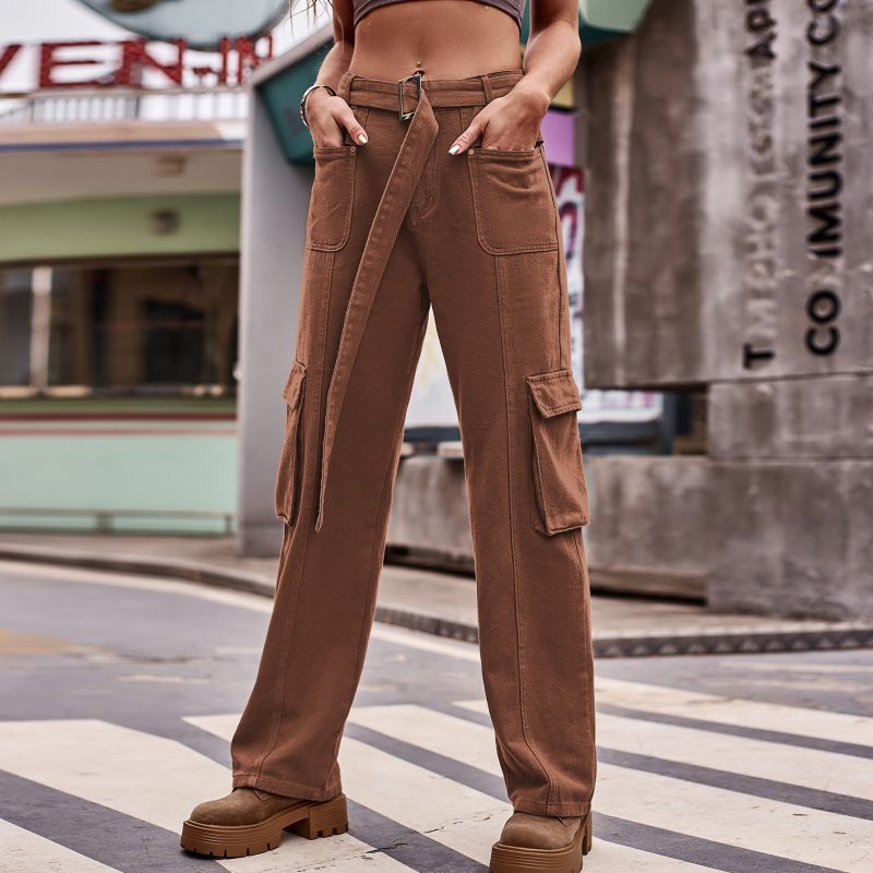 Women Clothing Hip Hop Denim Overalls Casual Trousers - Image 3