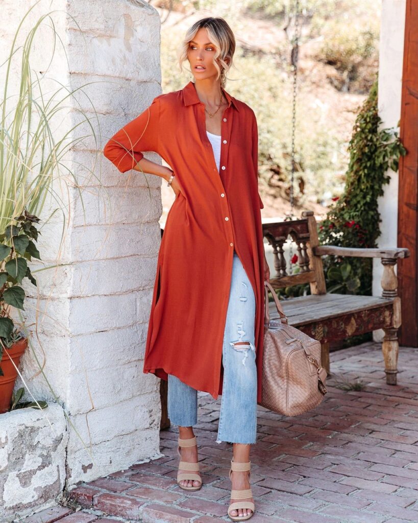 Autumn Winter Single-Breasted Casual Office Long Shirts - Image 2