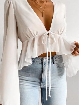 Summer  Internet Celebrity  New Chiffon Long Sleeve Sun Protection Sexy Women Clothing Shirt