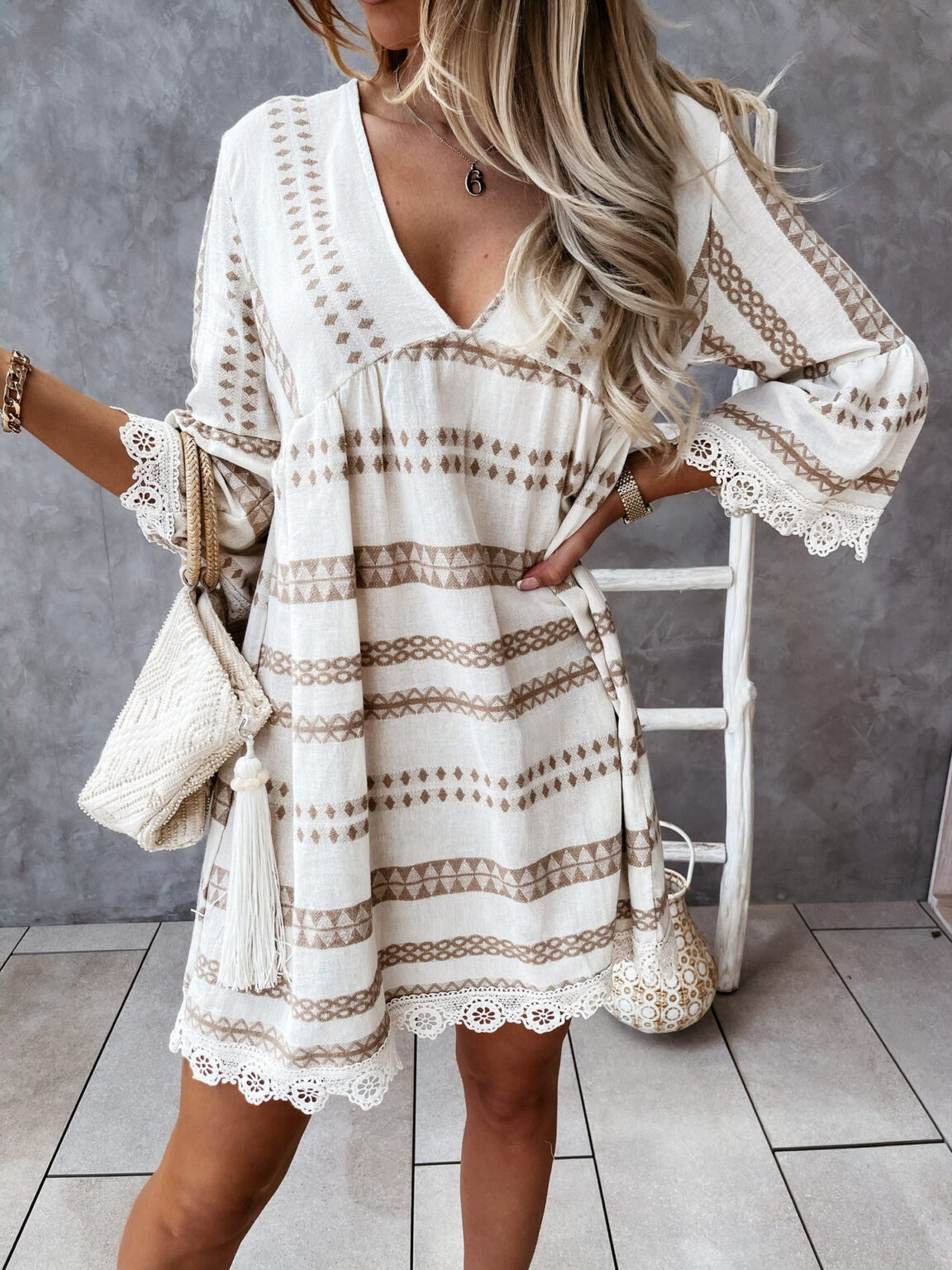 Women Clothing   Summer Dress Lace Bohemian Dress for Women - Image 3