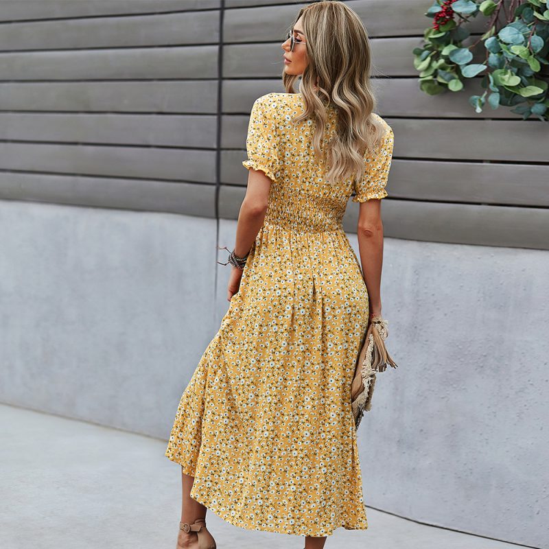 Bohemian Casual Vacation Sexy Dress Large Swing for Women - Image 4