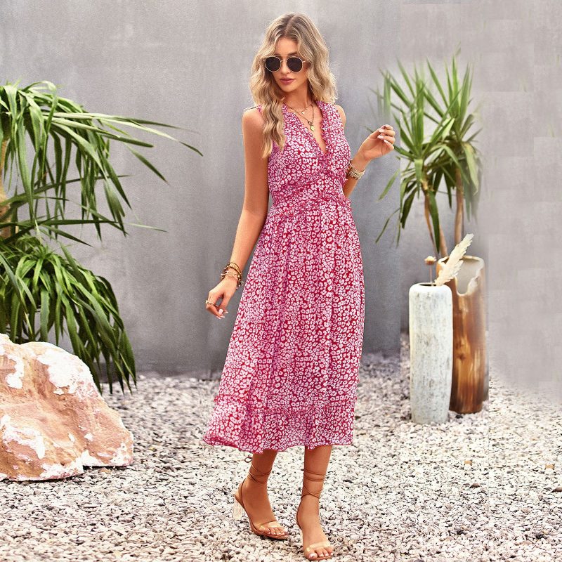 Elegant Casual Vacation Vest Dress Spring Summer Sexy Women Clothing - Image 2