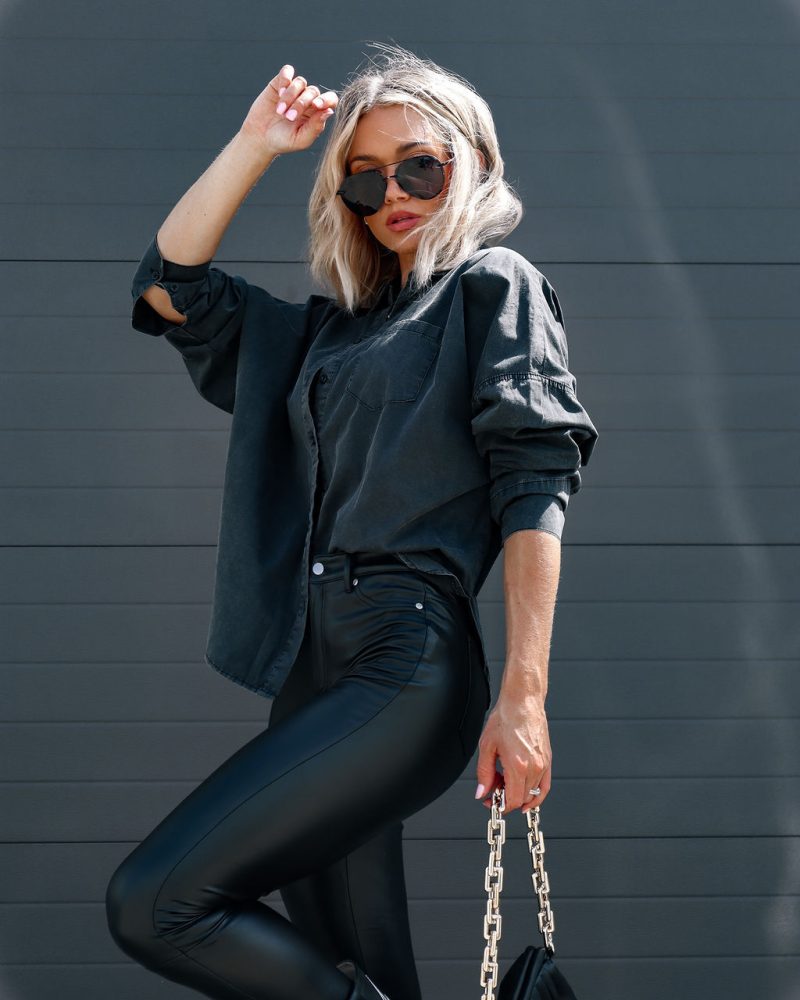 Autumn Winter Casual Collared Breasted Loose Top Denim Shirt - Image 2