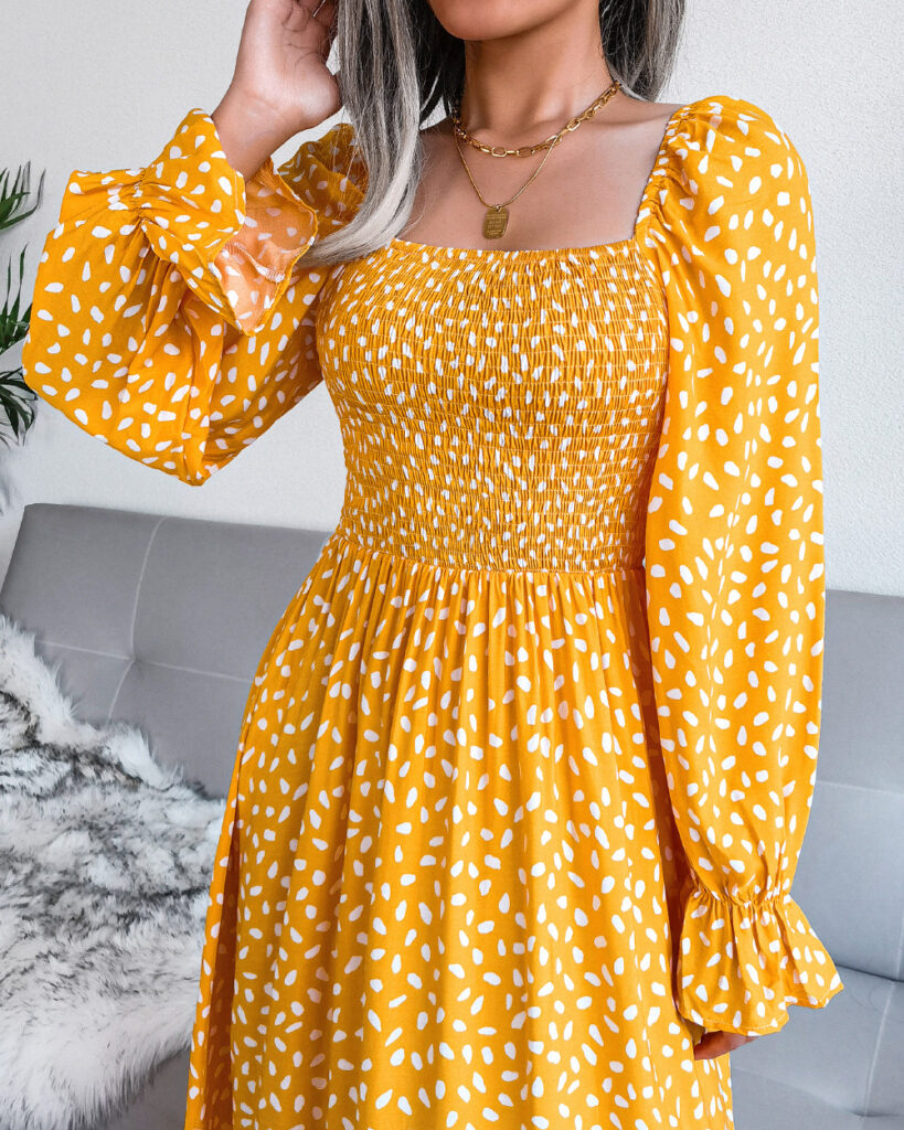 Autumn Winter Square Collar Long Sleeve Holiday Rayon Dress Pleated Dress   Women Clothing - Image 2