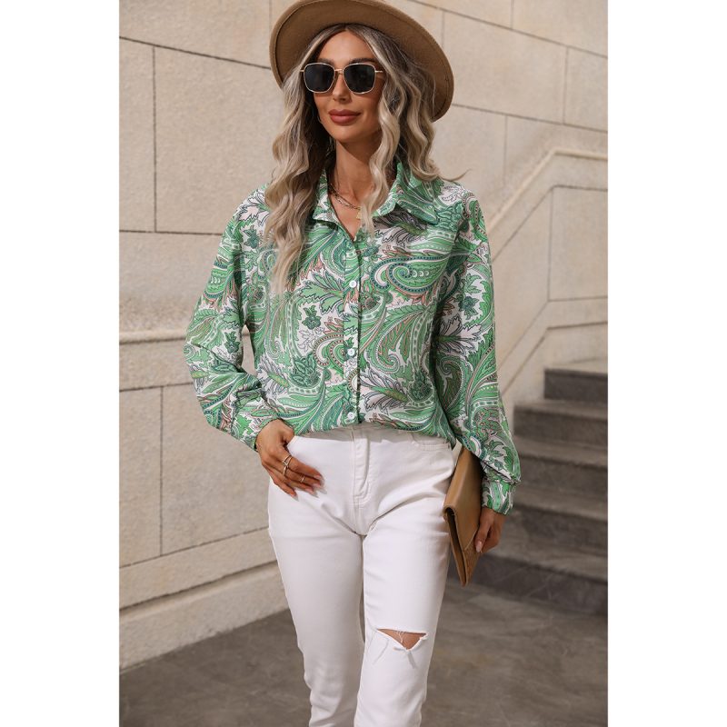 Casual Stand Collar Women Shirt Loose Autumn Clothes Color - Image 3