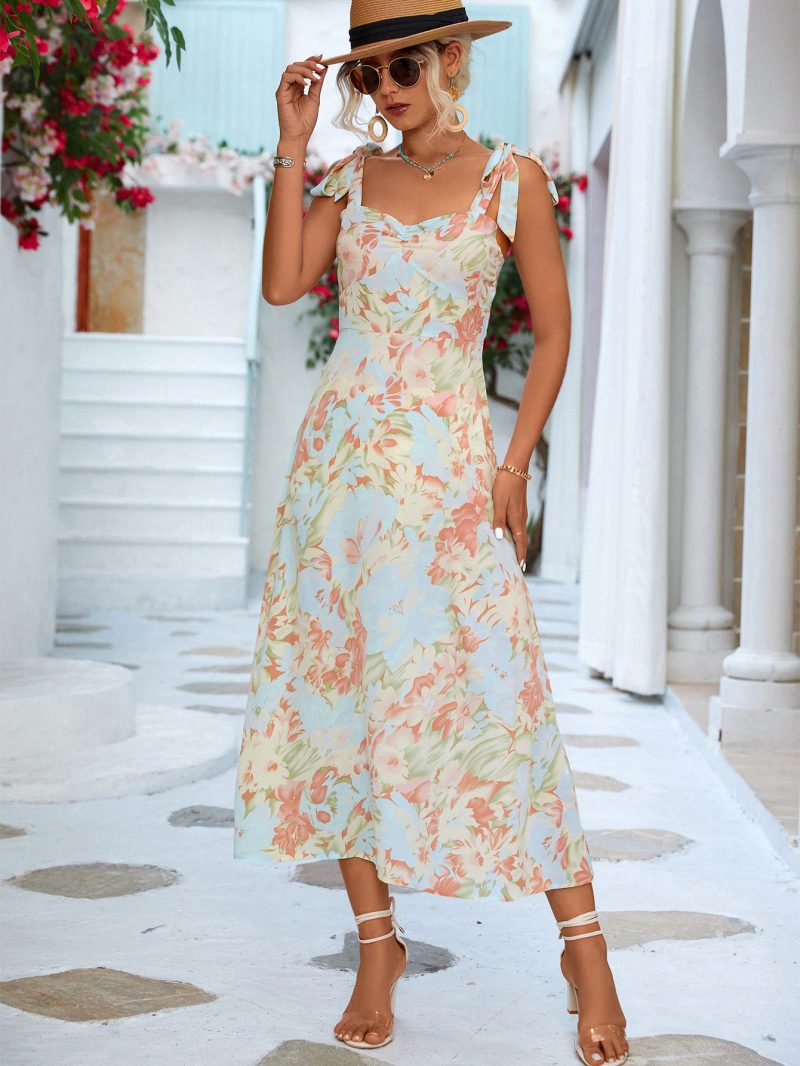 Summer Strap Printing Tube Top Dress - Image 4